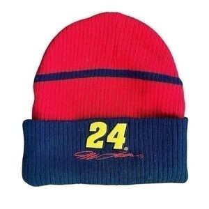 Vintage Jeff Gordon #24 NASCAR DuPont‎ racing team Beanie Hats Unisex Adult